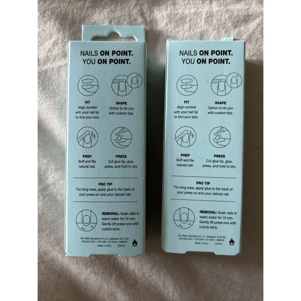 Opi On Point Instant Press-On Mani Nails Suzi W/O A Paddle Comes Nail Glue